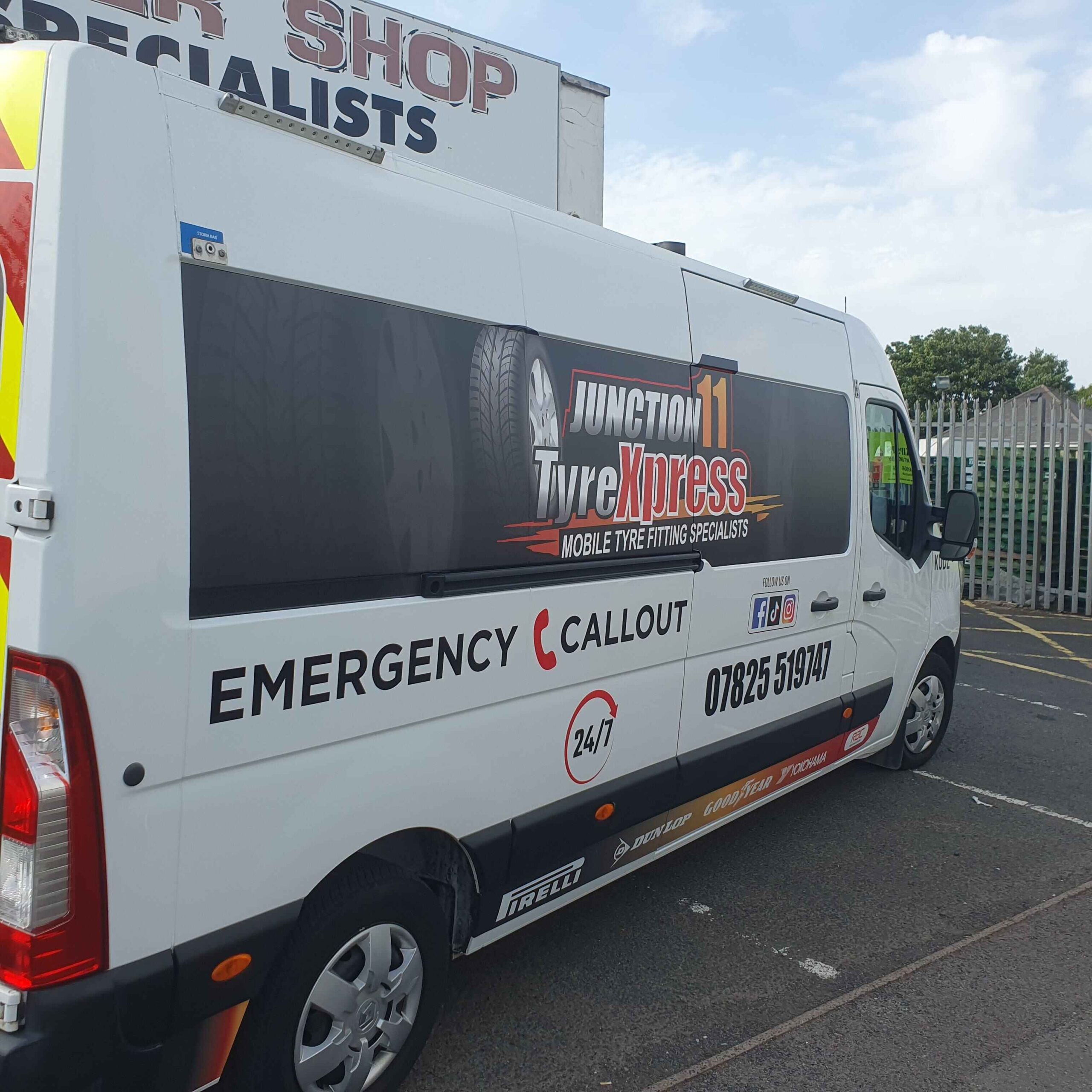 Custom van graphics designed and installed in Dudley