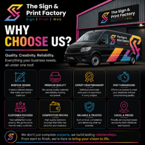 Why choose the sign & print factory services in Tipton
