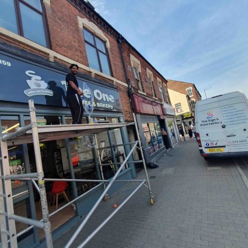 LED shop sign manufactured for a Walsall business