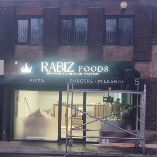 Custom LED sign installed for a business in Tipton