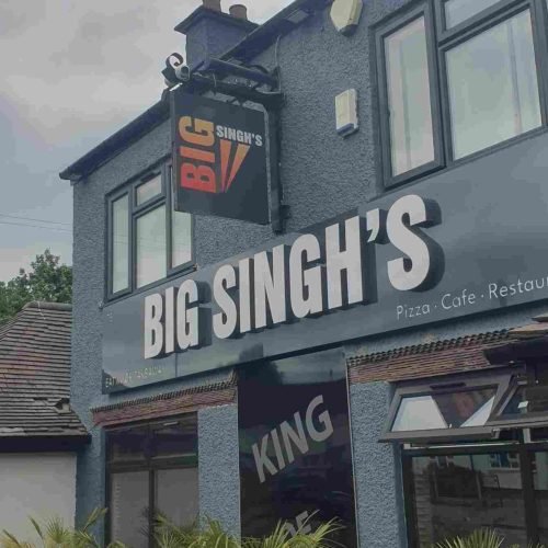 Outdoor LED sign installed for a Birmingham business